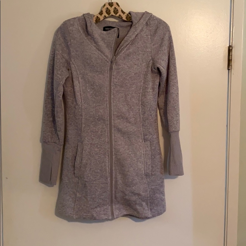 EUC Mondetta Sport Heather Gray Zip Hoodie-M